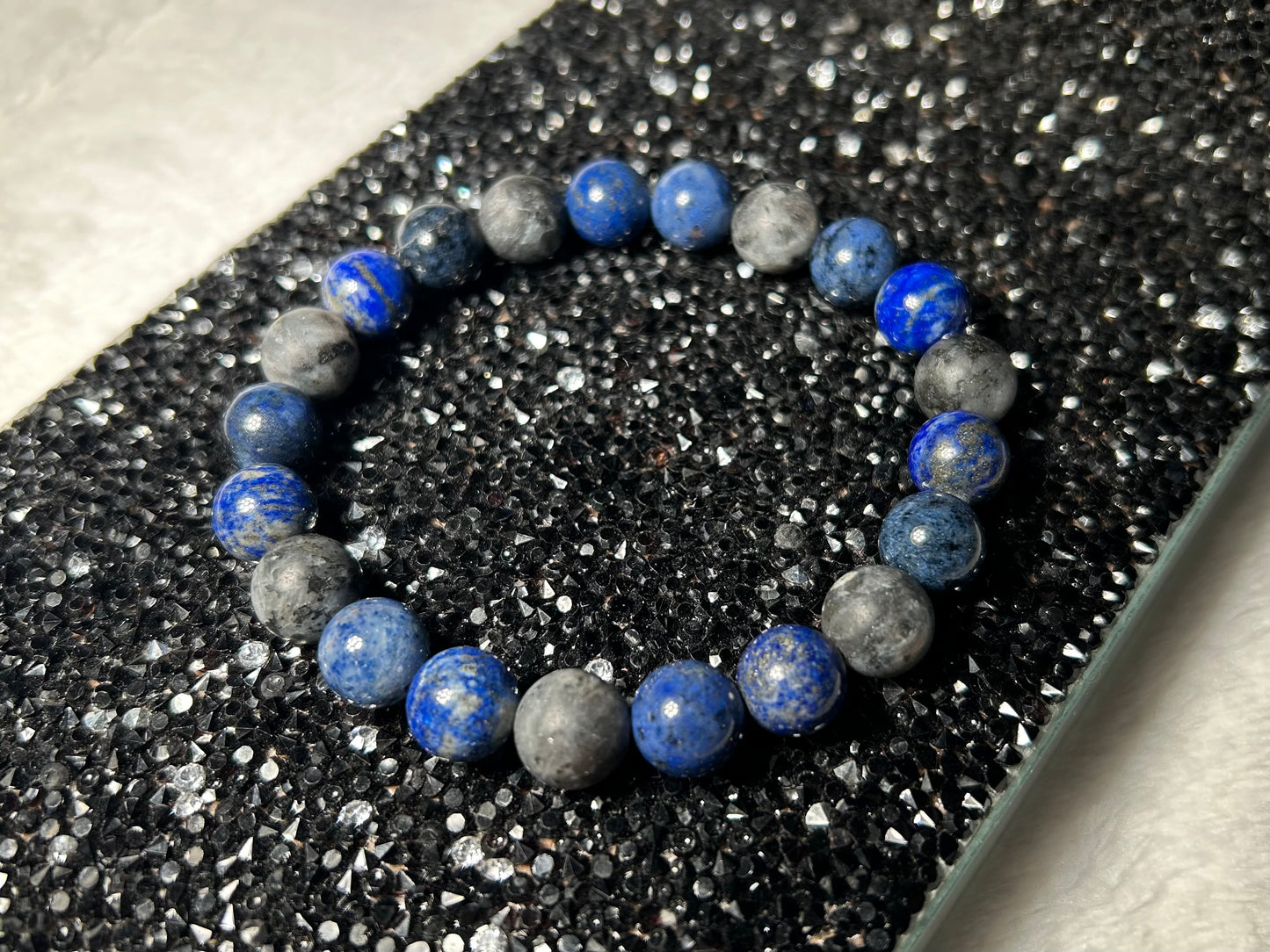 Mystic Gemstone Trio: Labradorite, Lapis Lazuli, and Dumortierite