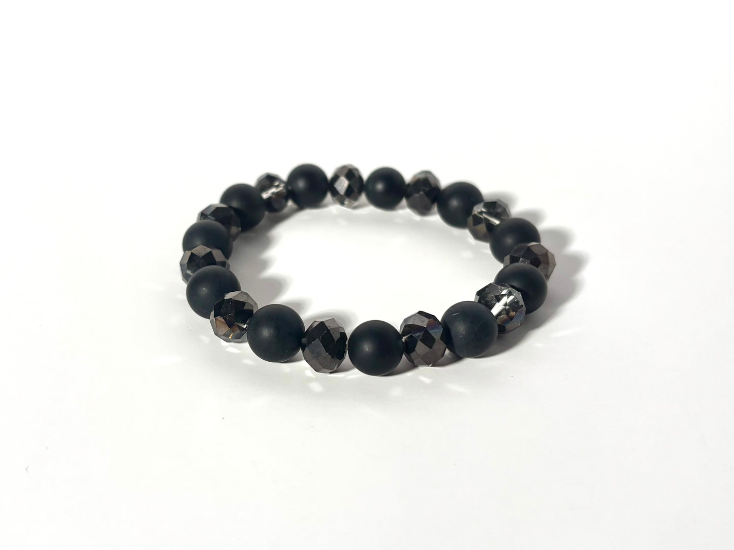 Onyx with Crystal Bracelet