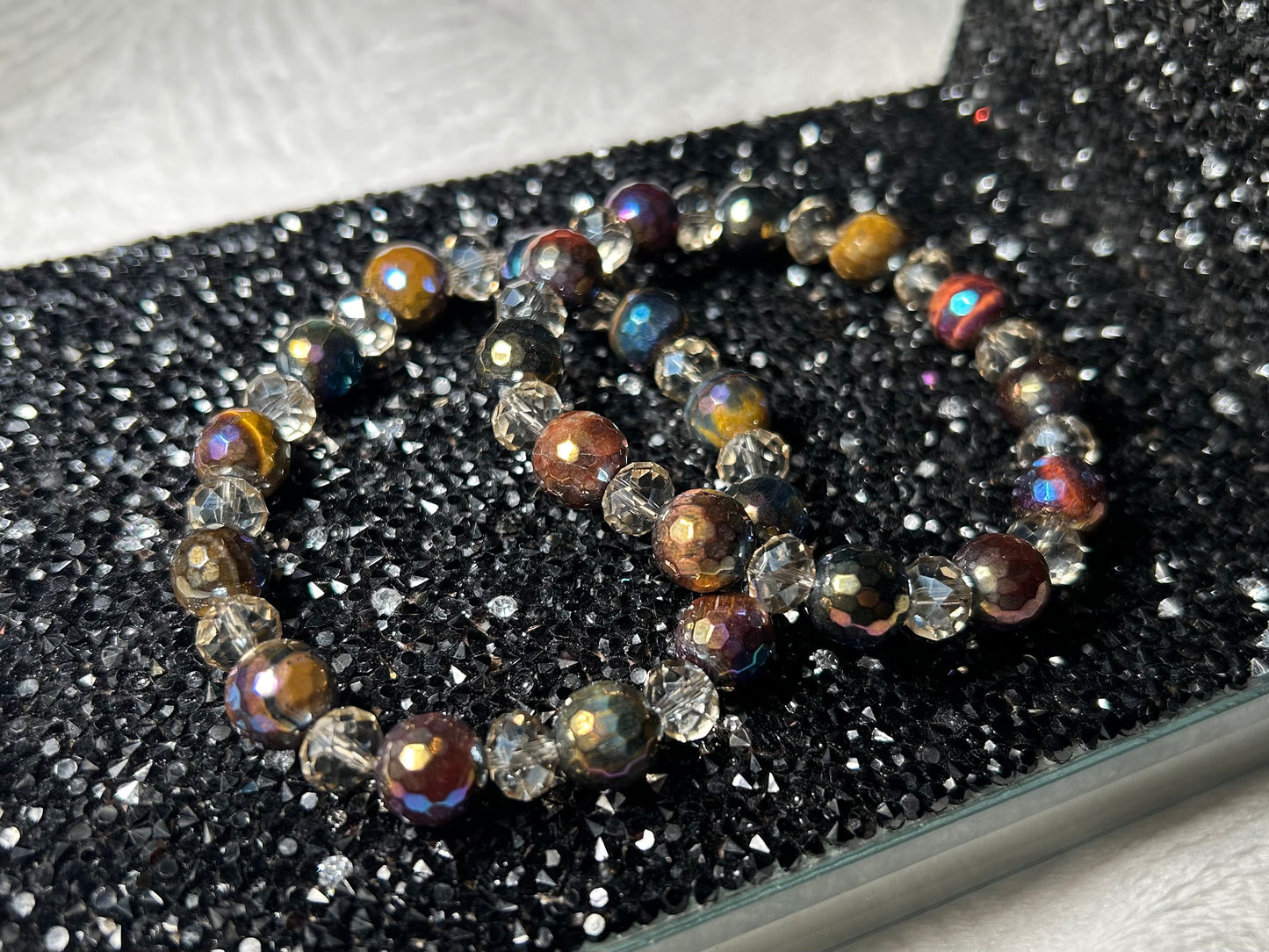 Multicolored Tiger’s Eye Bracelet Set