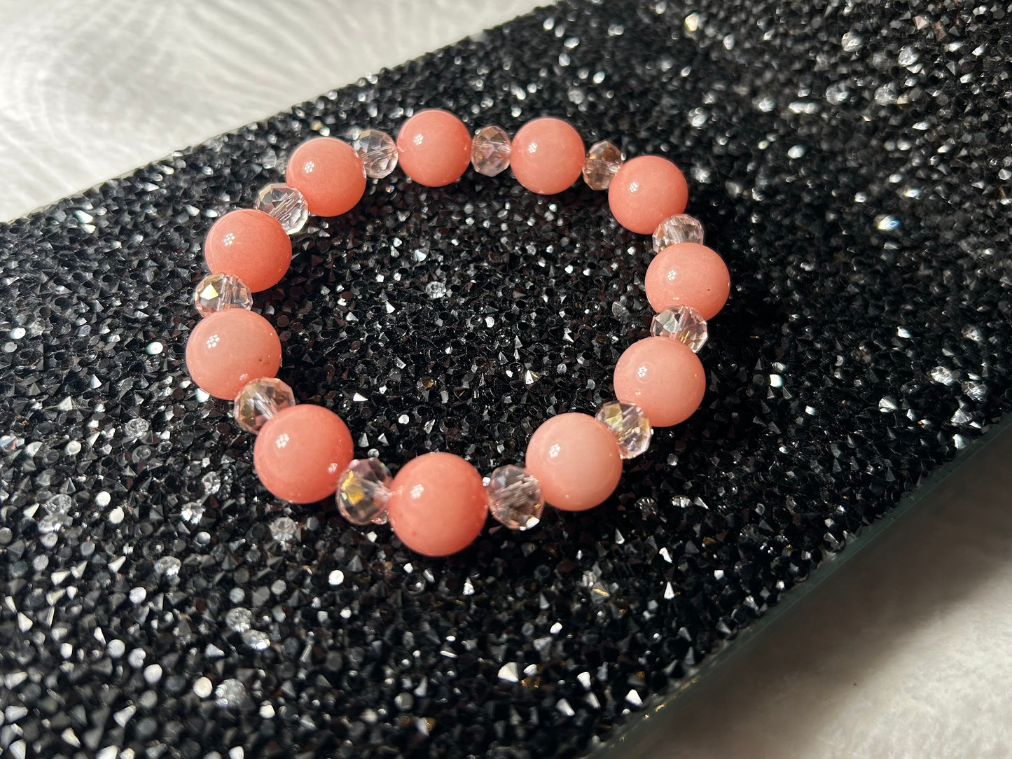 Salmon Pink Jade | 12mm