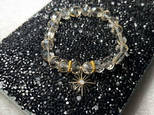 Crystal Bracelet with Shell pearl Star Charm