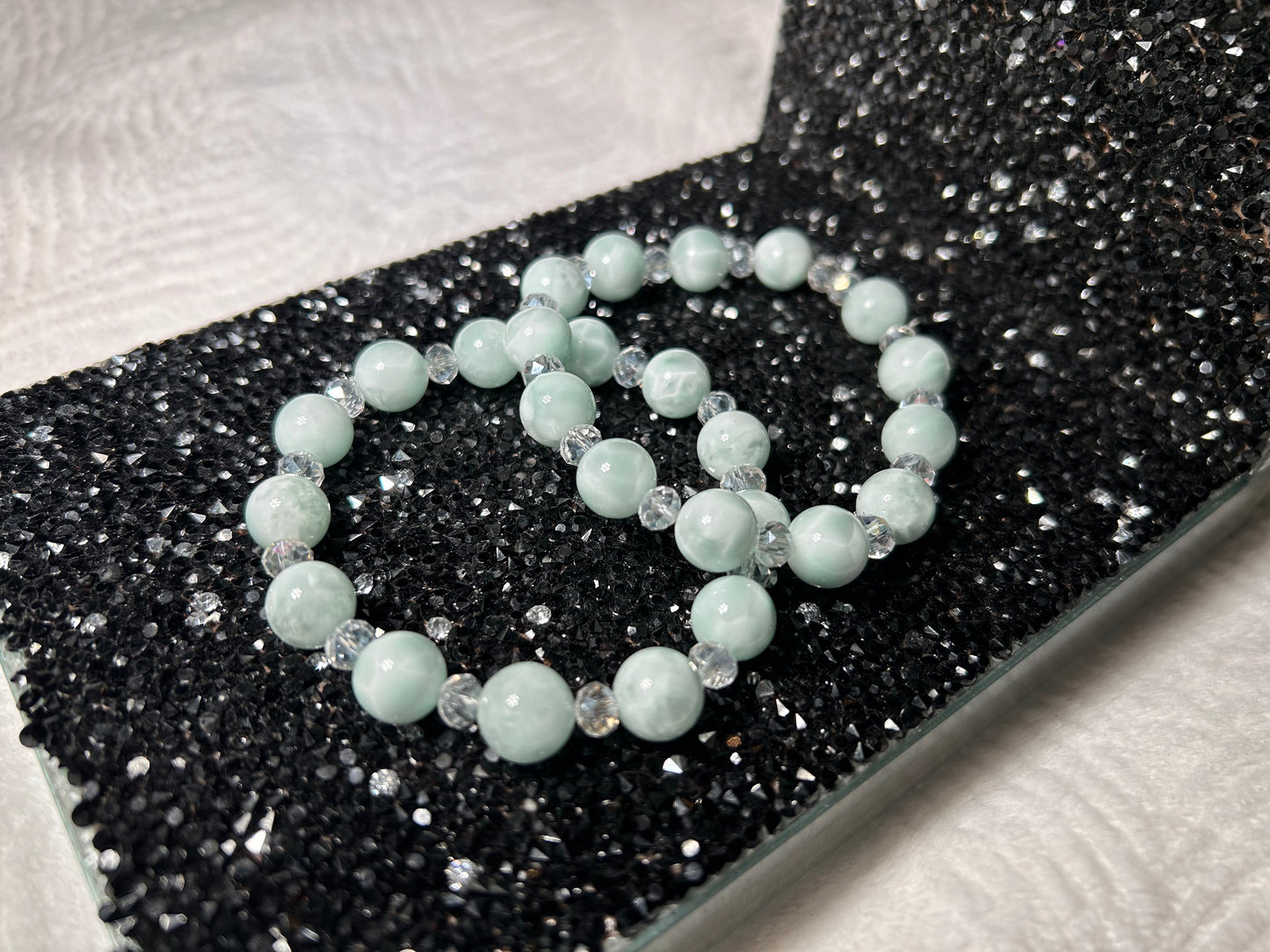 Communication | Green Angelite Bracelet set